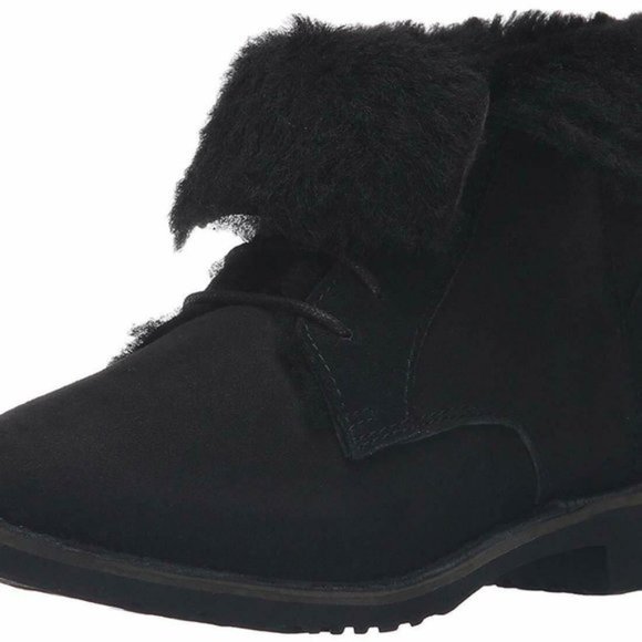 Ugg Quincy Boot Black Suede Size 8.5 1012359 - Picture 3 of 13